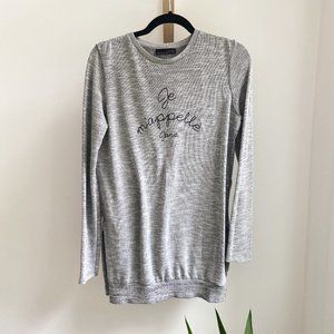 Zara W&B Long Sleeve Knitted Lightweight Sweater